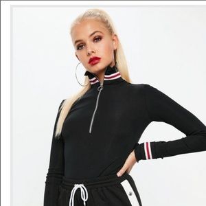 MISSGUIDED sport stripe bodysuit
